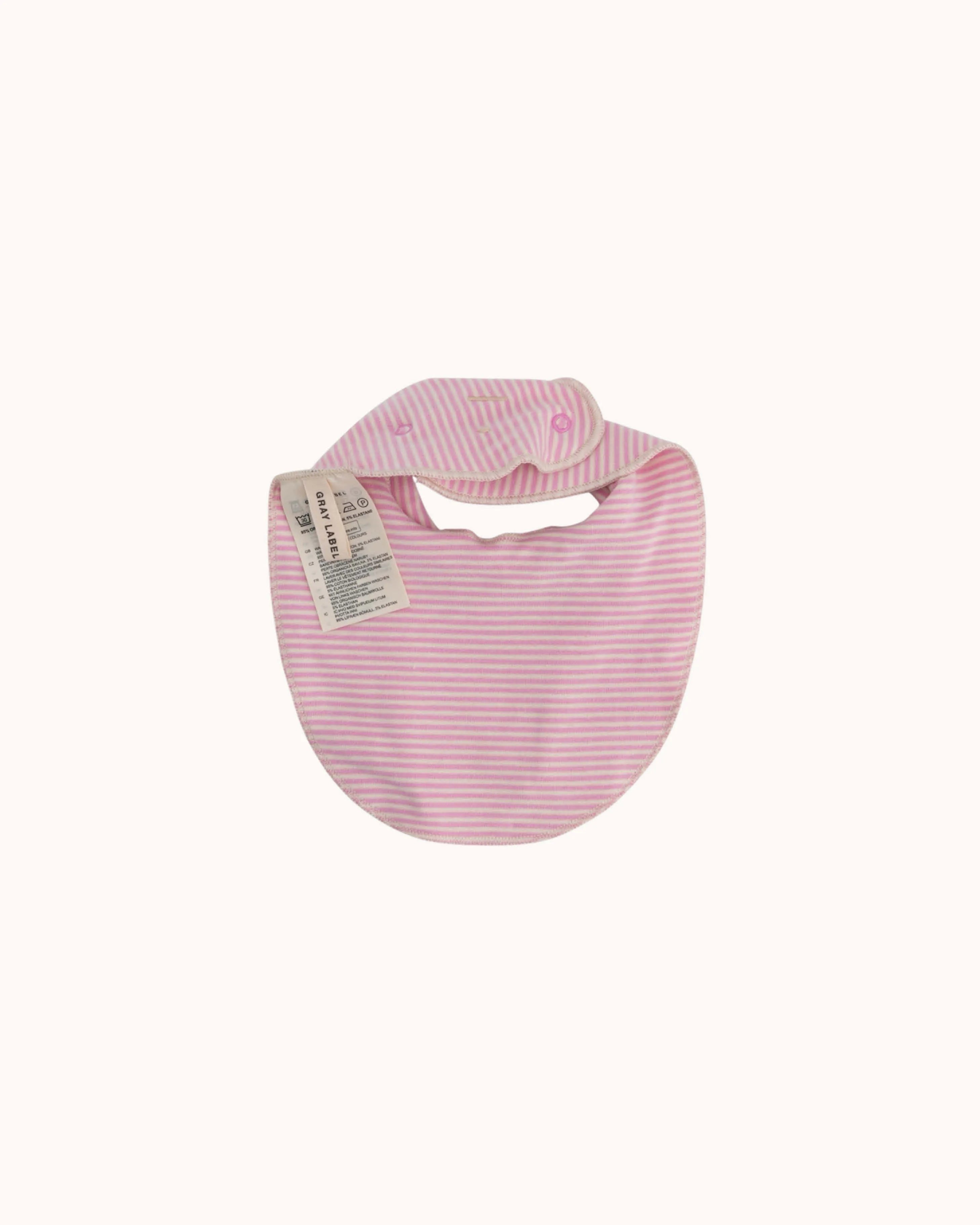 Baby Bib in bubblegum/cream