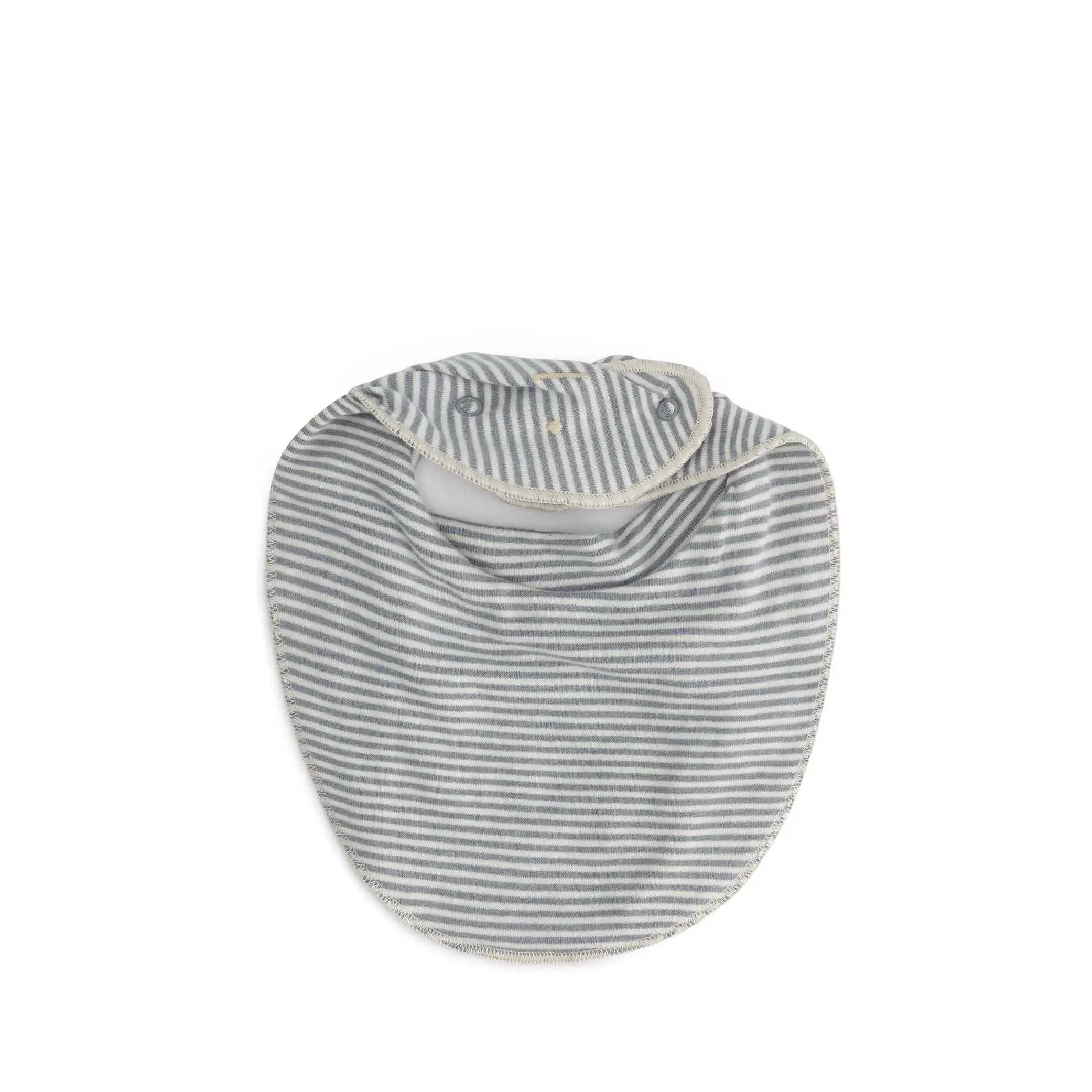 Baby Bib in stone gray/cream