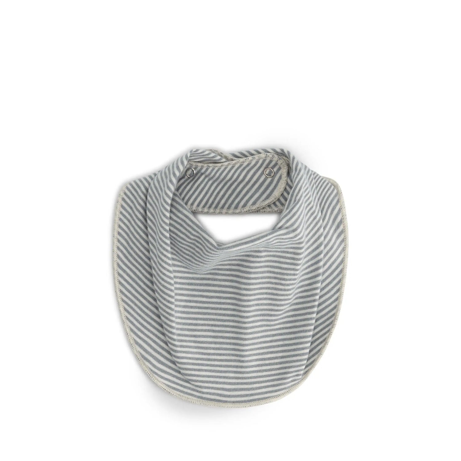 Baby Bib in stone gray/cream