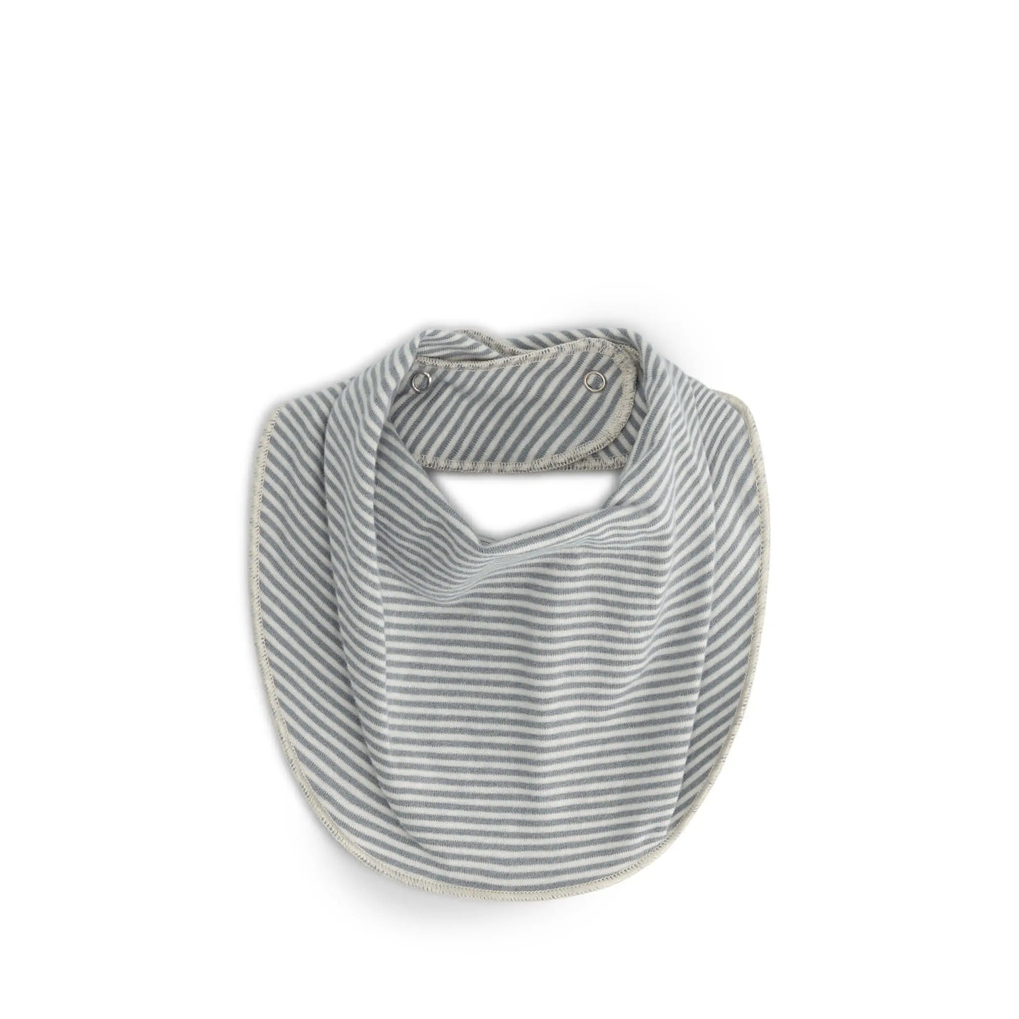 Baby Bib in stone gray/cream