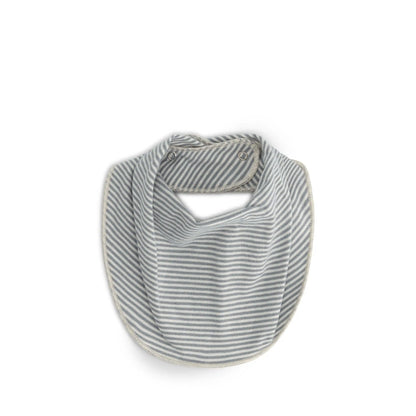 Baby Bib in stone gray/cream