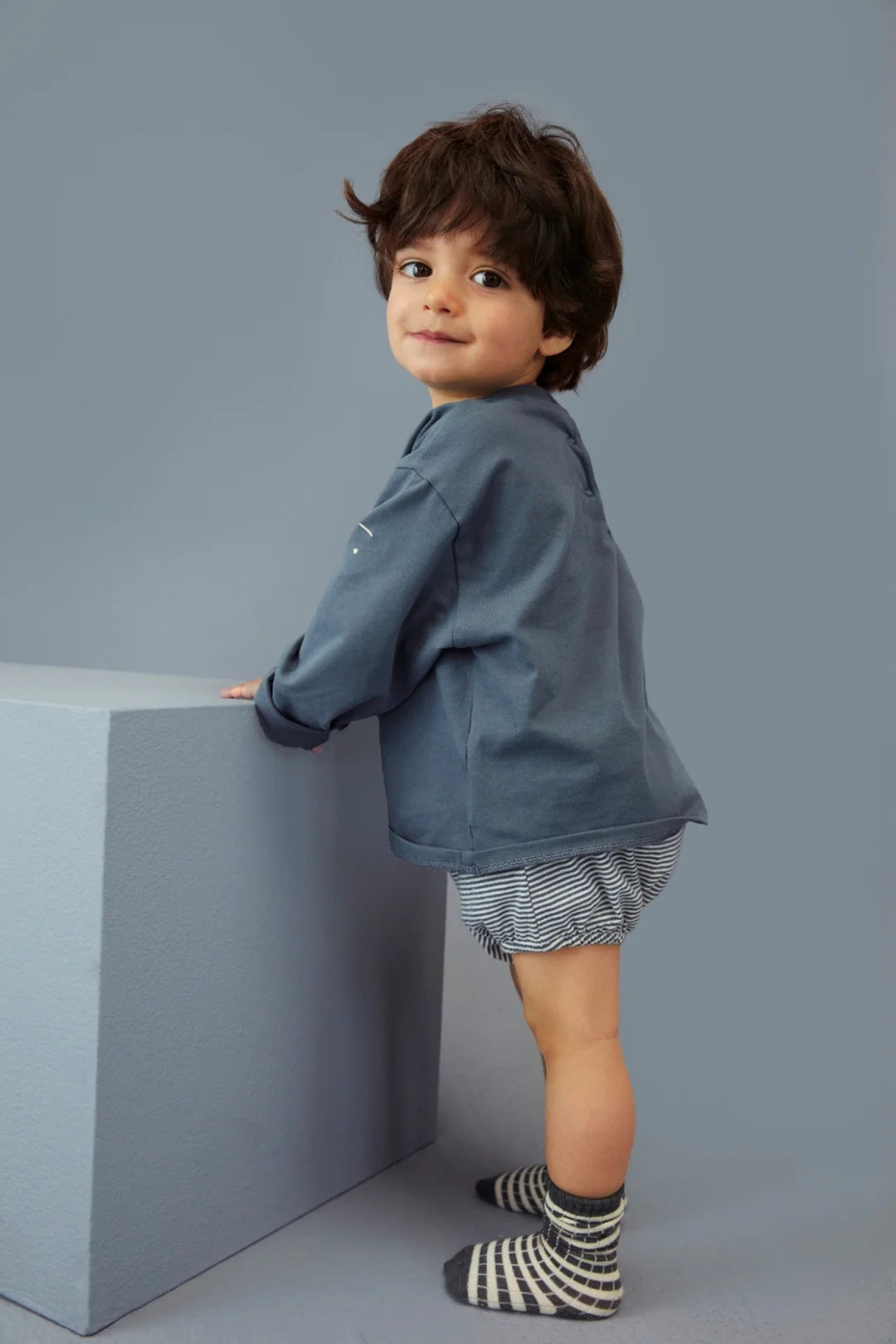 Baby Bloomer in stone gray/cream