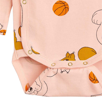 Long-sleeved Wrap Body with Squirrels