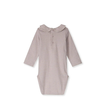 Baby Body with Collar in berry/cream
