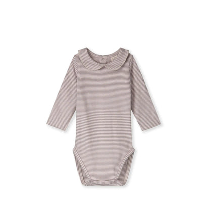 Baby Body with Collar in berry/cream