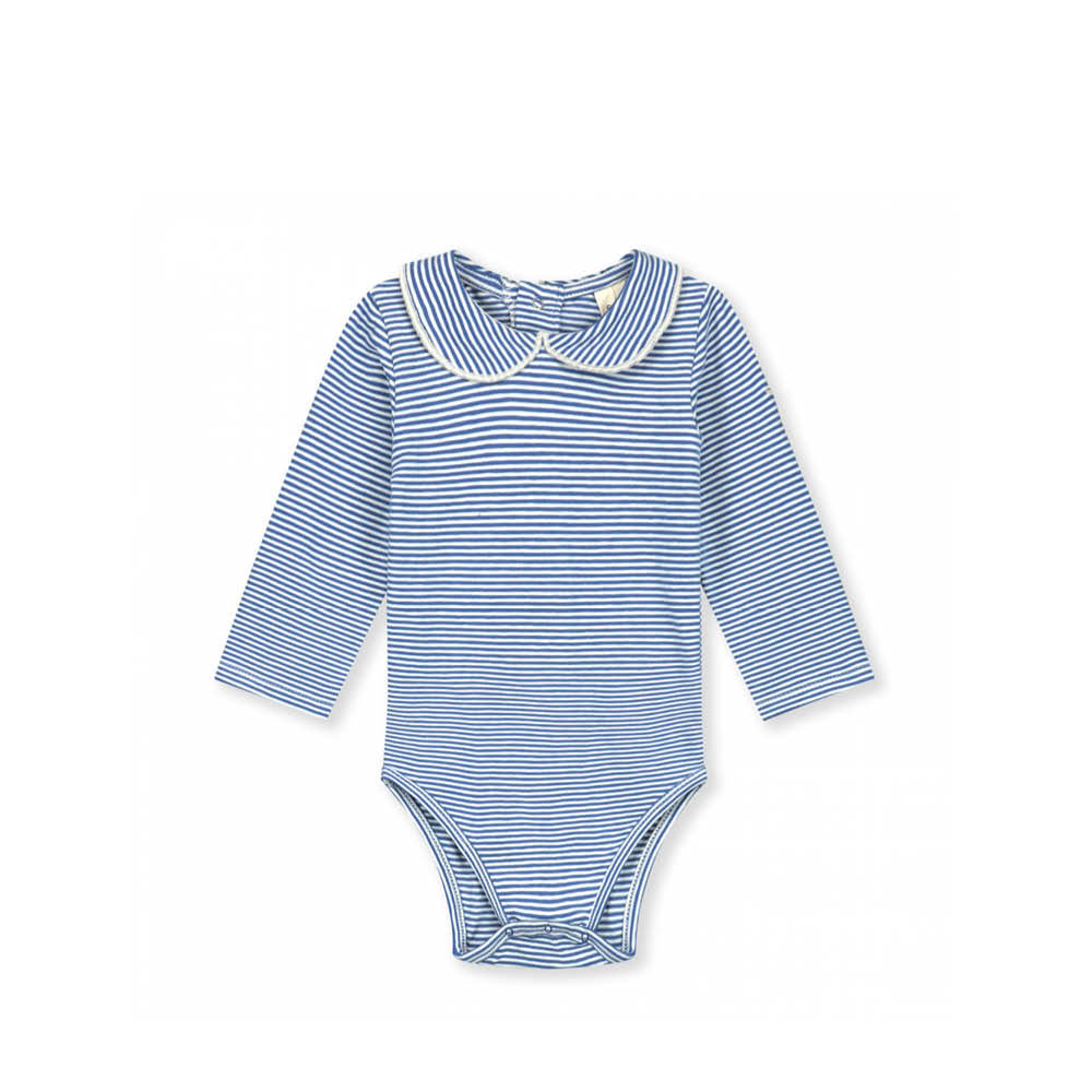 Body bébé avec col en bleu lune/crème