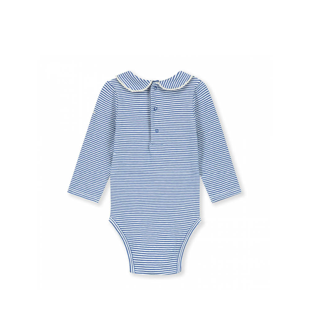 Body bébé avec col en bleu lune/crème