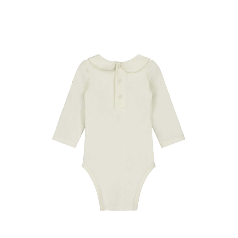 Baby Body mit Kragen in cream