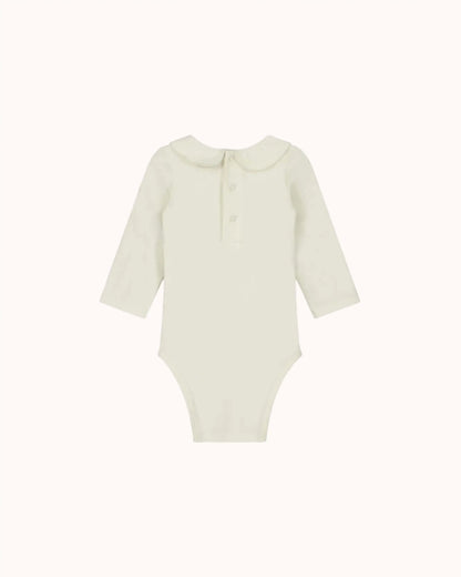 Baby Body mit Kragen in cream