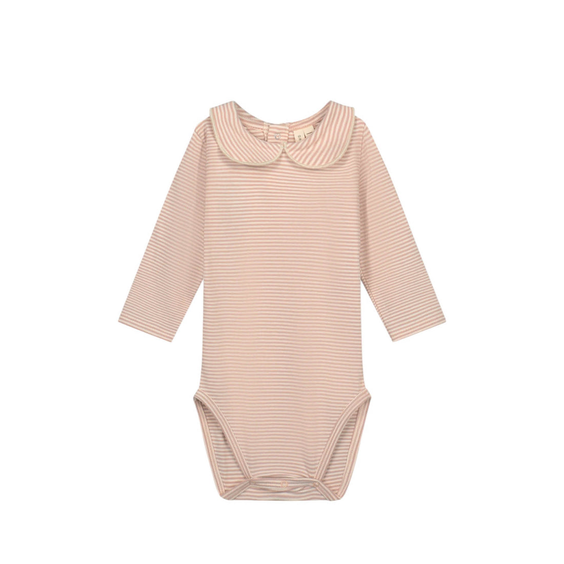 Baby Body mit Kragen in faded pink/cream