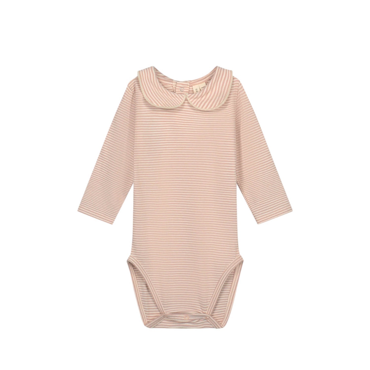 Baby Body with Collar in faded pink/cream