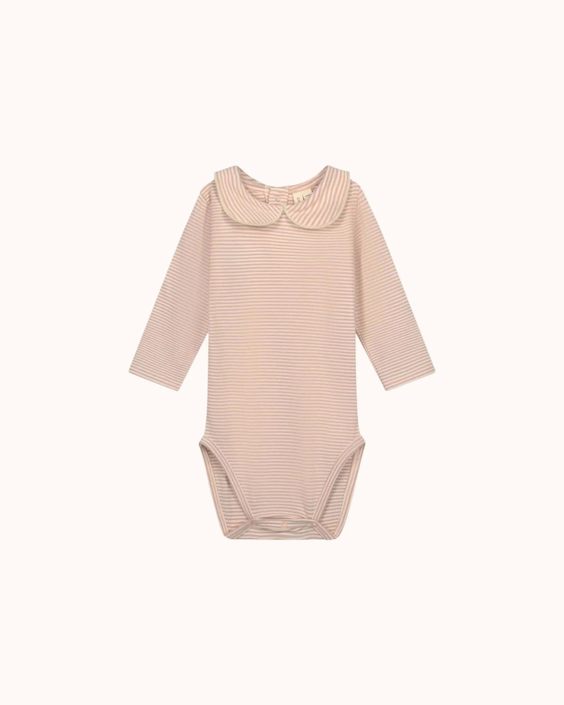 Baby Body mit Kragen in faded pink/cream