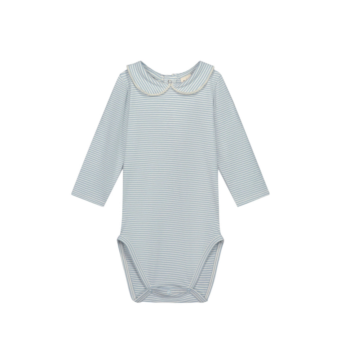 Baby Body mit Kragen in sky/cream