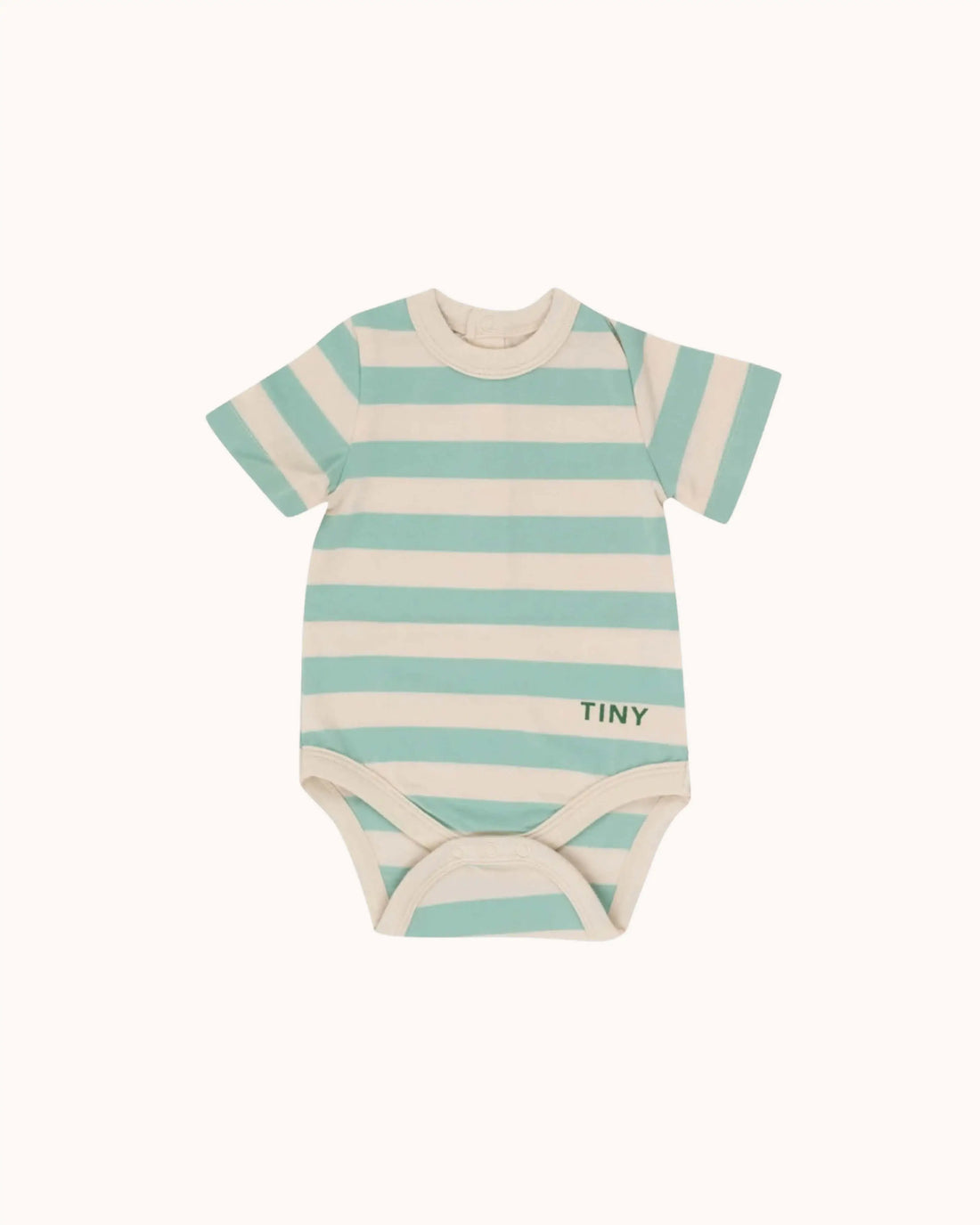 Striped Baby Body in emerald/light cream