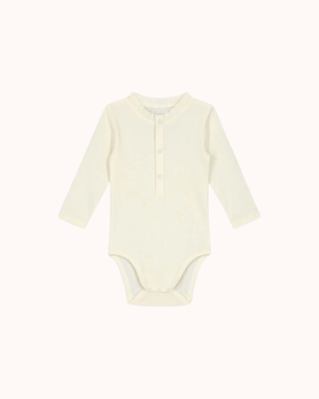 Langärmliger Baby Body in cream