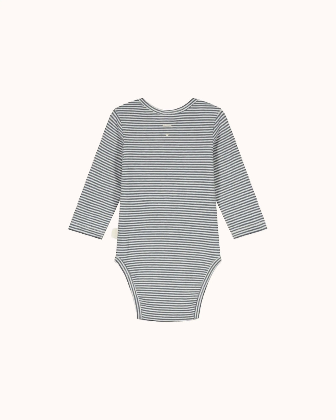 Langärmliger Baby Body in blue grey/cream