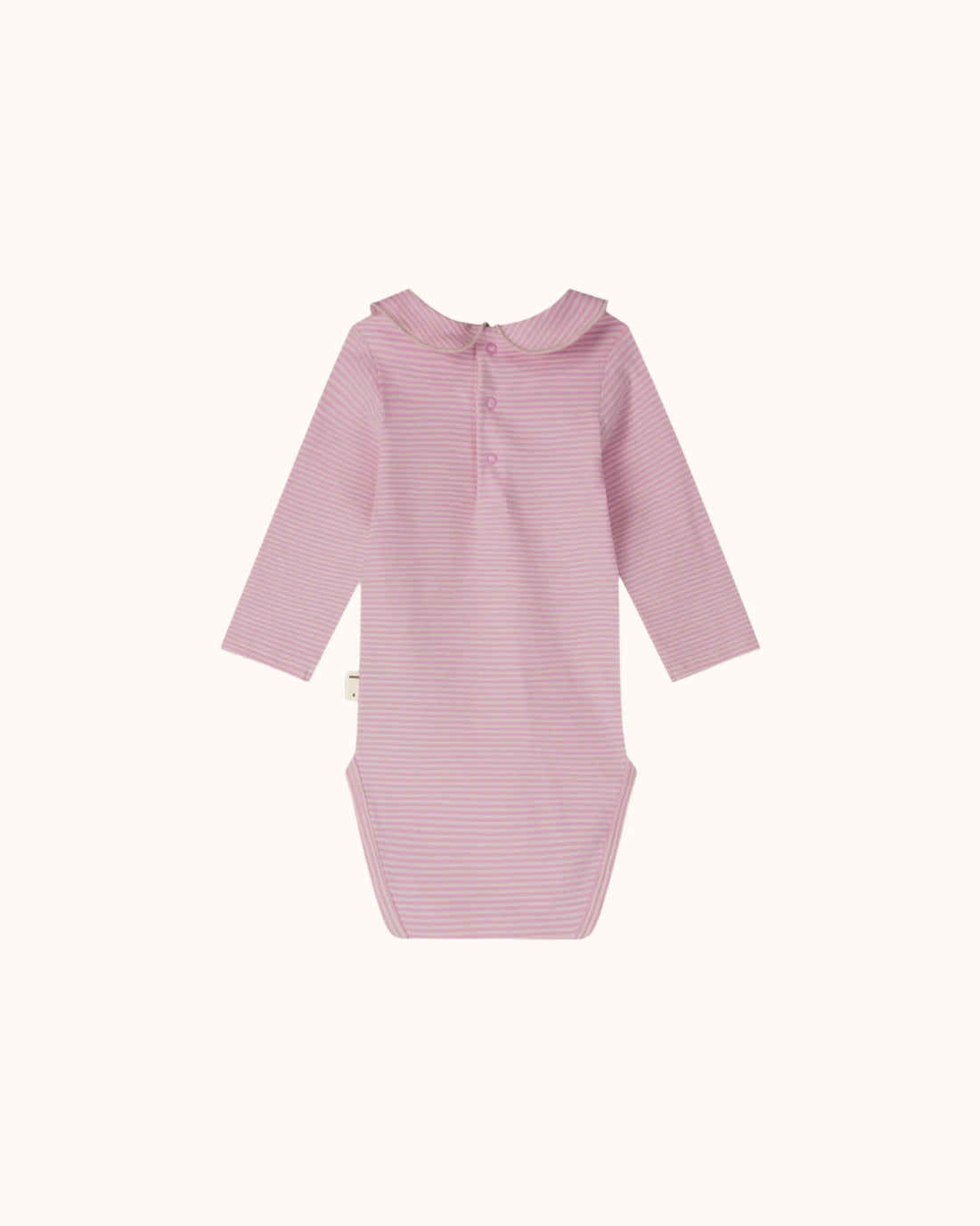 Baby Body mit Kragen in bubblegum/cream