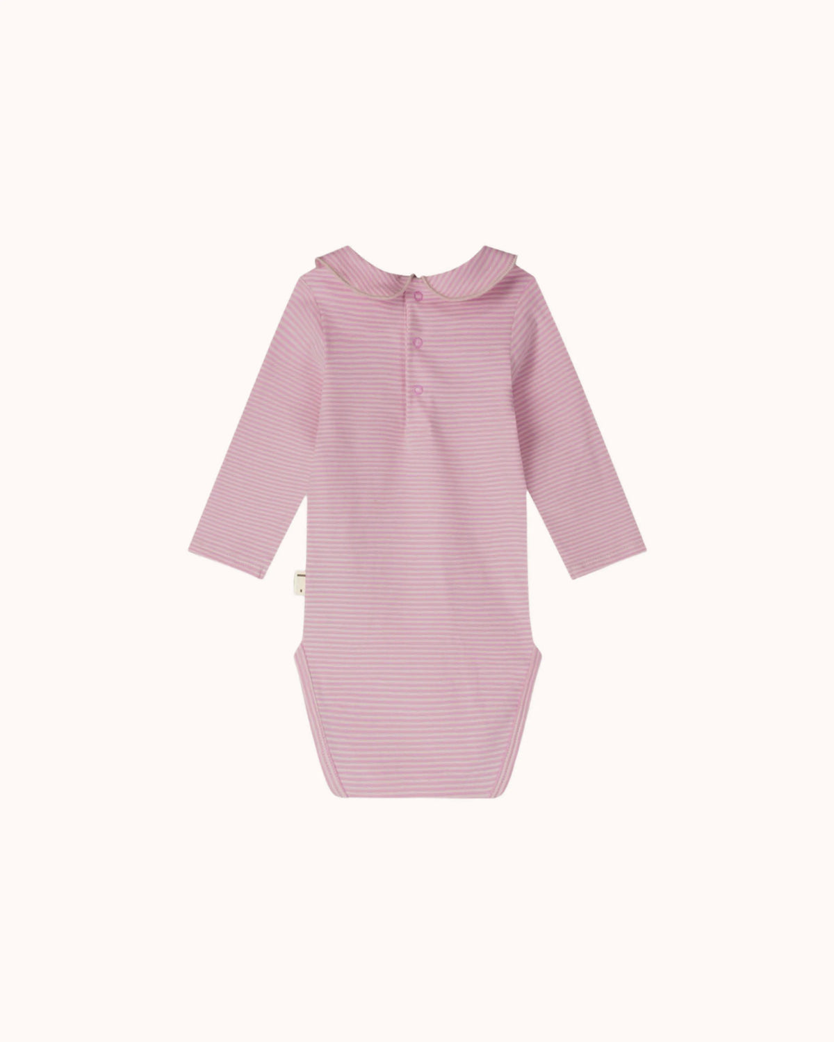 Baby Body mit Kragen in bubblegum/cream