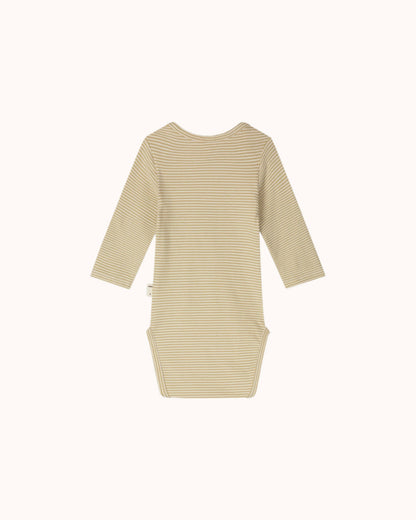 Langärmliger Baby Body in cookie/cream