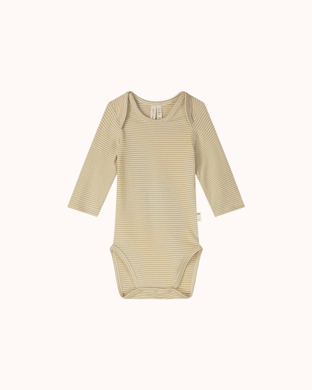 Langärmliger Baby Body in cookie/cream