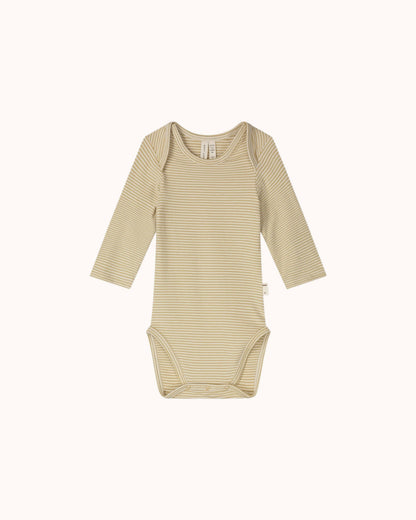 Langärmliger Baby Body in cookie/cream