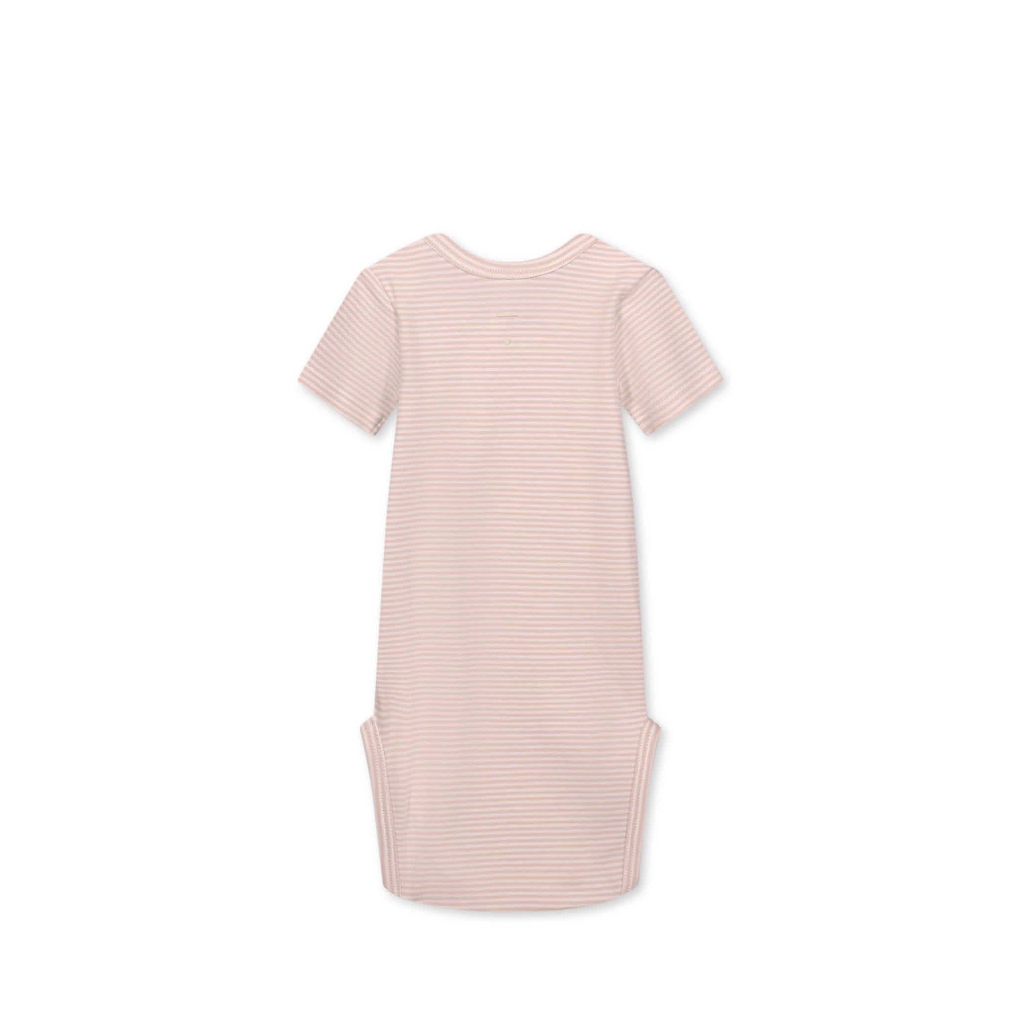 Short-sleeved Baby Body in faded pink/cream