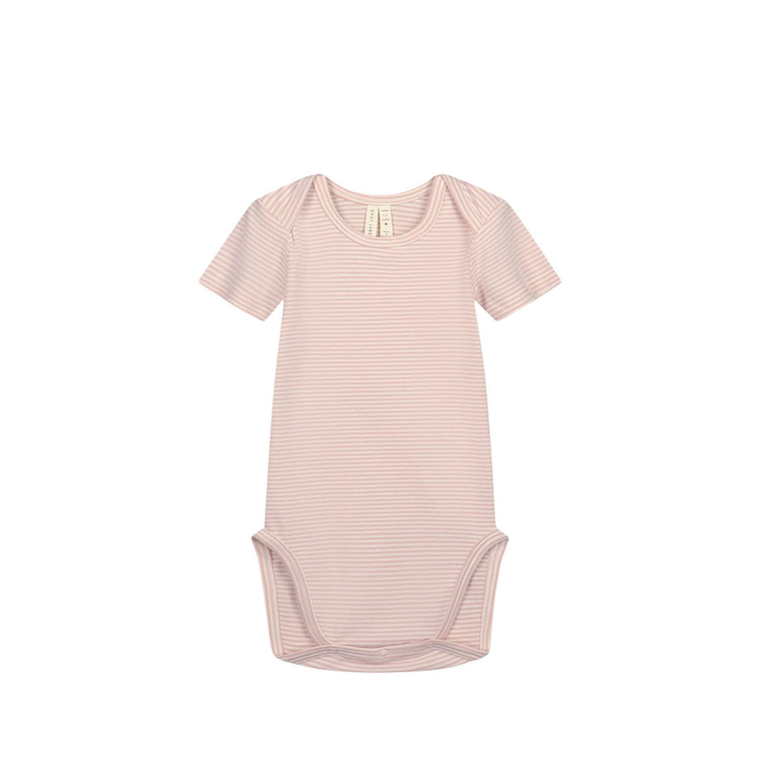 Kurzärmliger Baby Body in faded pink/cream