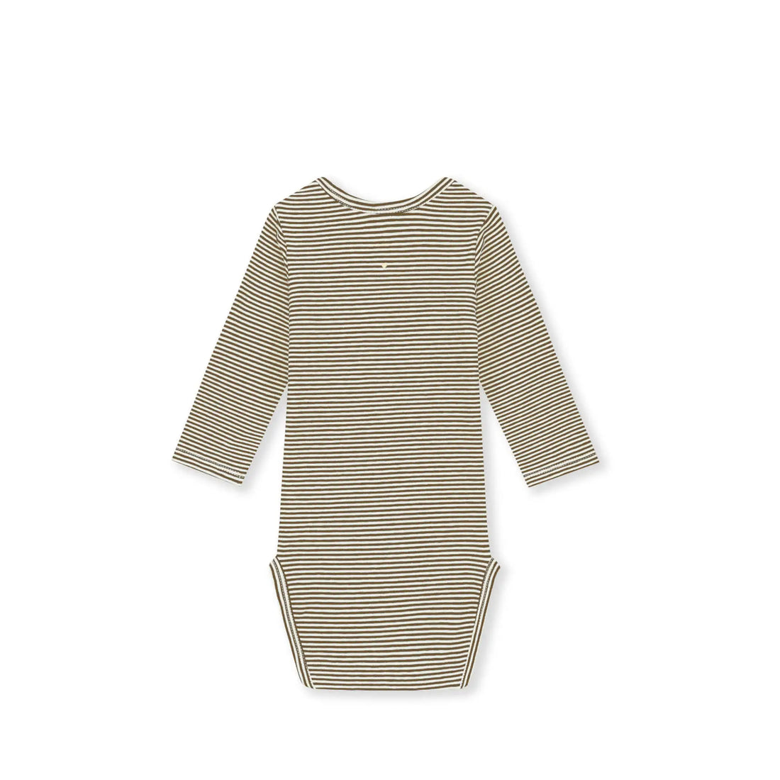 Short-sleeved Baby Body in woody/cream