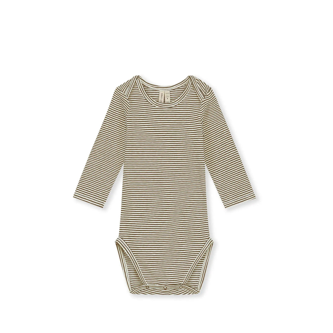 Short-sleeved Baby Body in woody/cream