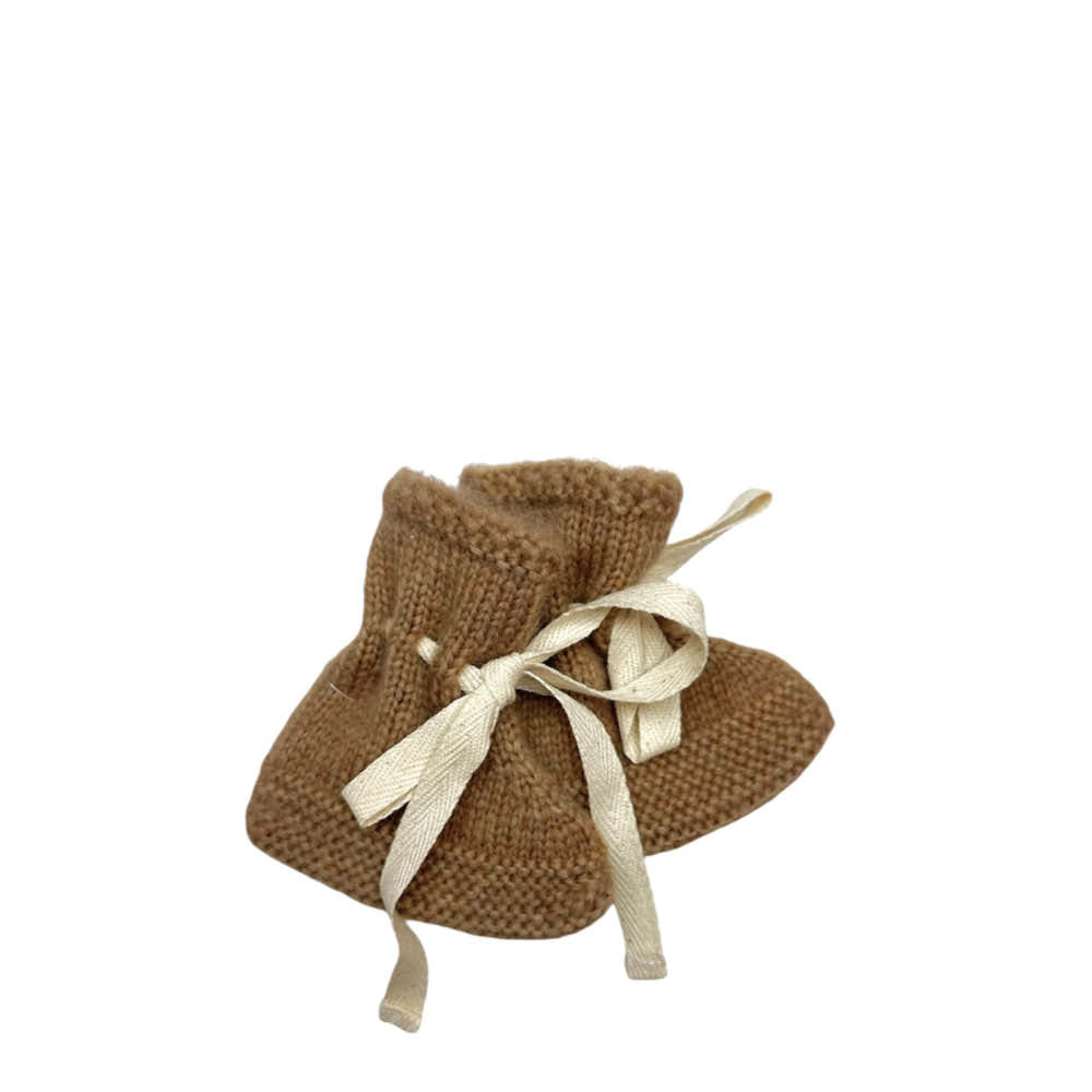 Baby Booties in camel