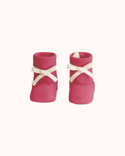 Baby Booties in cherry