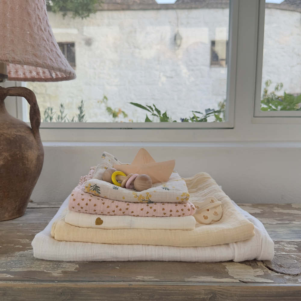 Musselin Swaddle-Decke in limone
