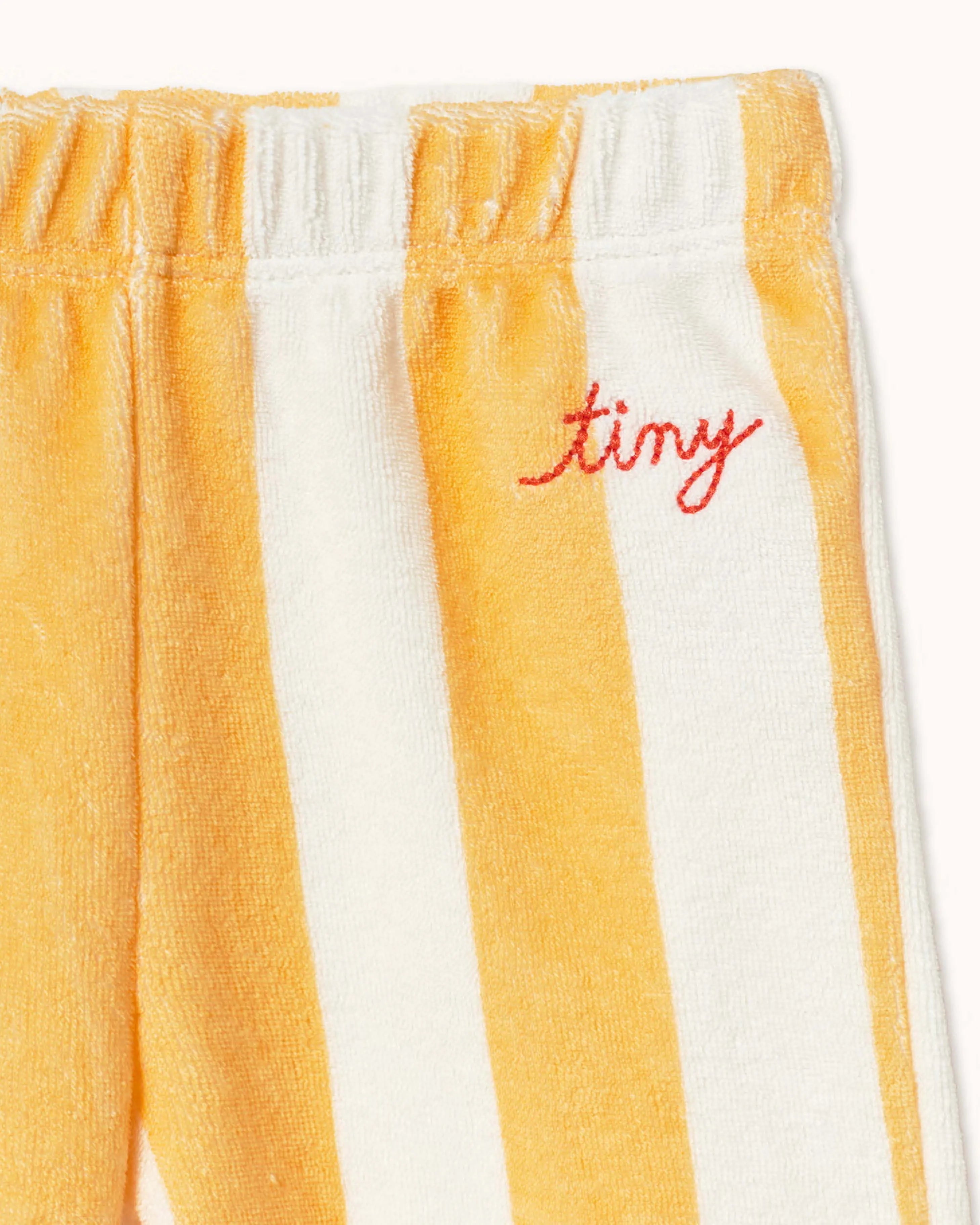 Baby Towel Sweatpants in yellow stripes