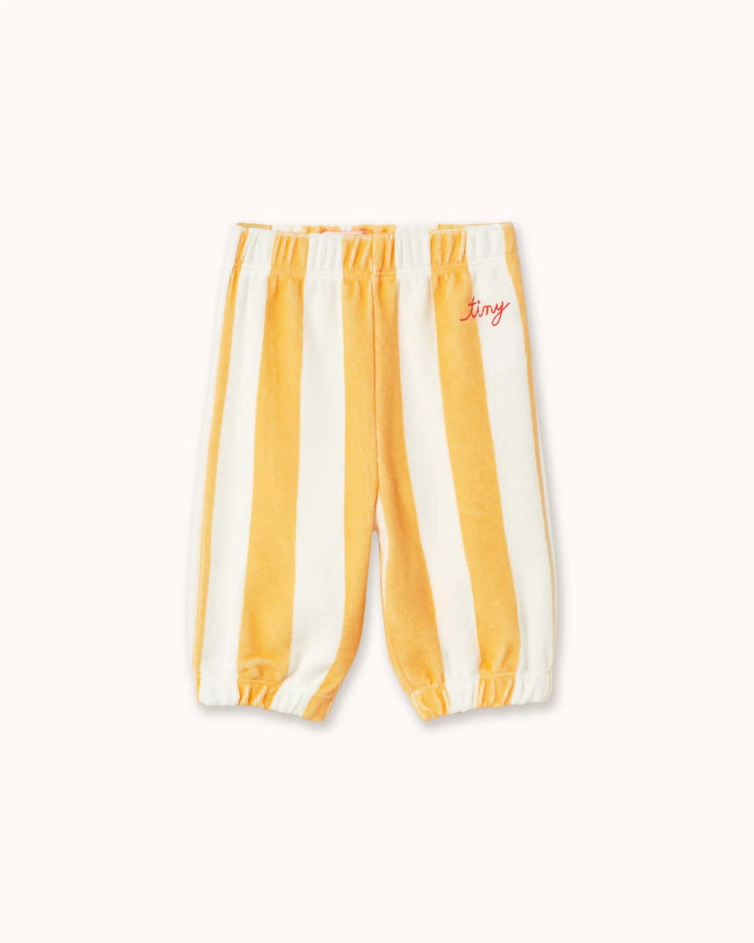 Baby Towel Sweatpants in yellow stripes