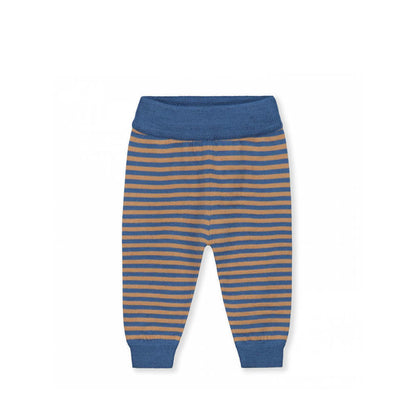 Baby Strickhose in blue grey/peanut