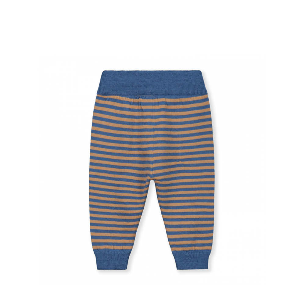 Baby Strickhose in blue grey/peanut