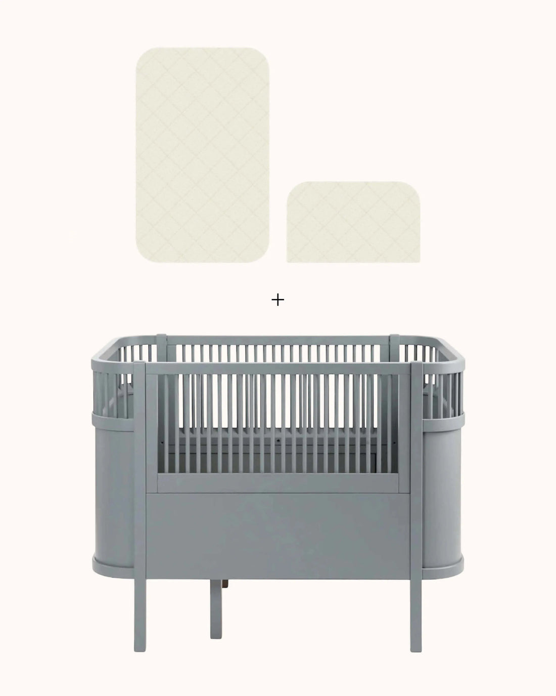 Baby &amp; Junior Bett in classic grey + Baby &amp; Junior Matratze Classic II