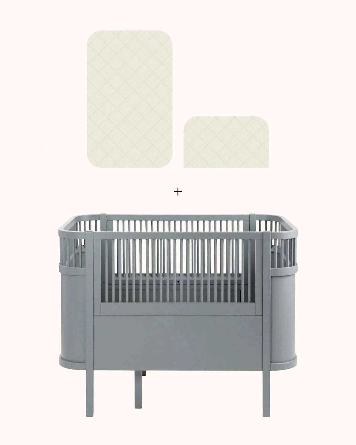 Baby &amp; Junior Bed in classic grey + Baby &amp; Junior Mattress Classic II