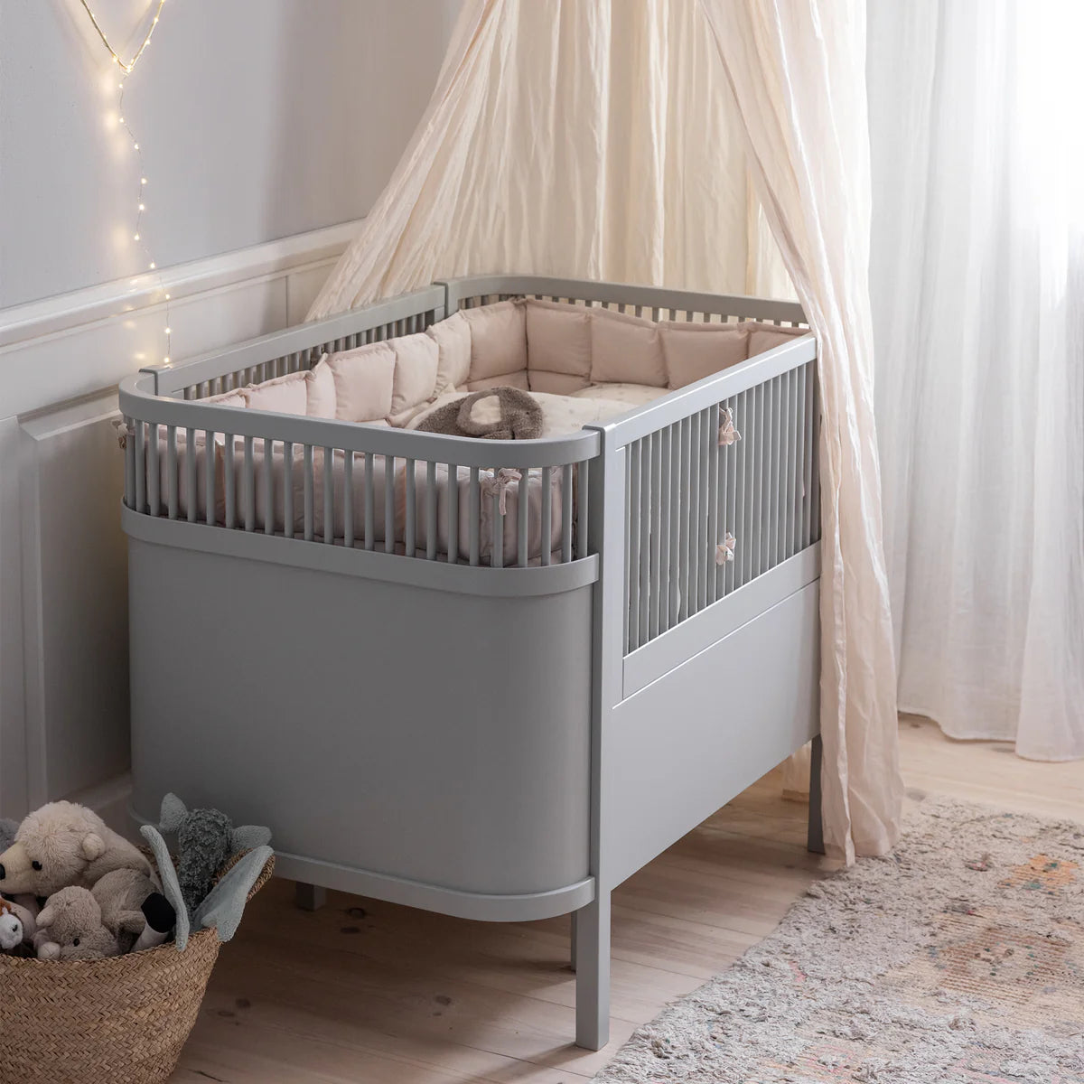 Baby &amp; Junior Bed in stone grey