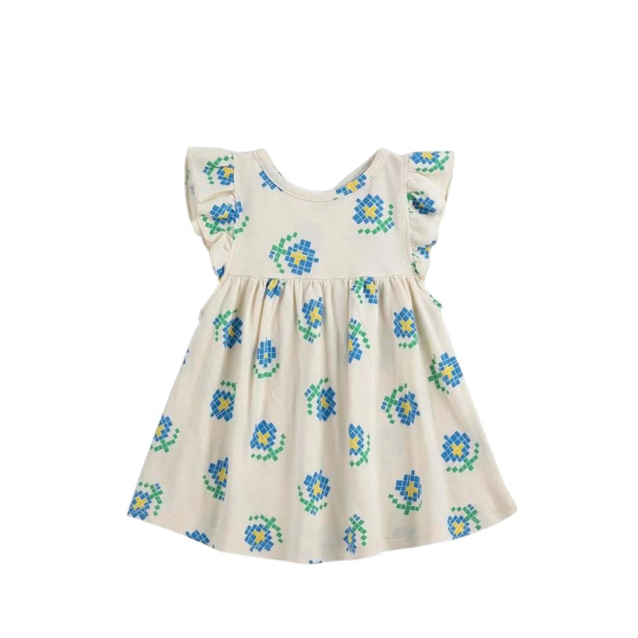 Baby Kleid Pixel Flowers All Over