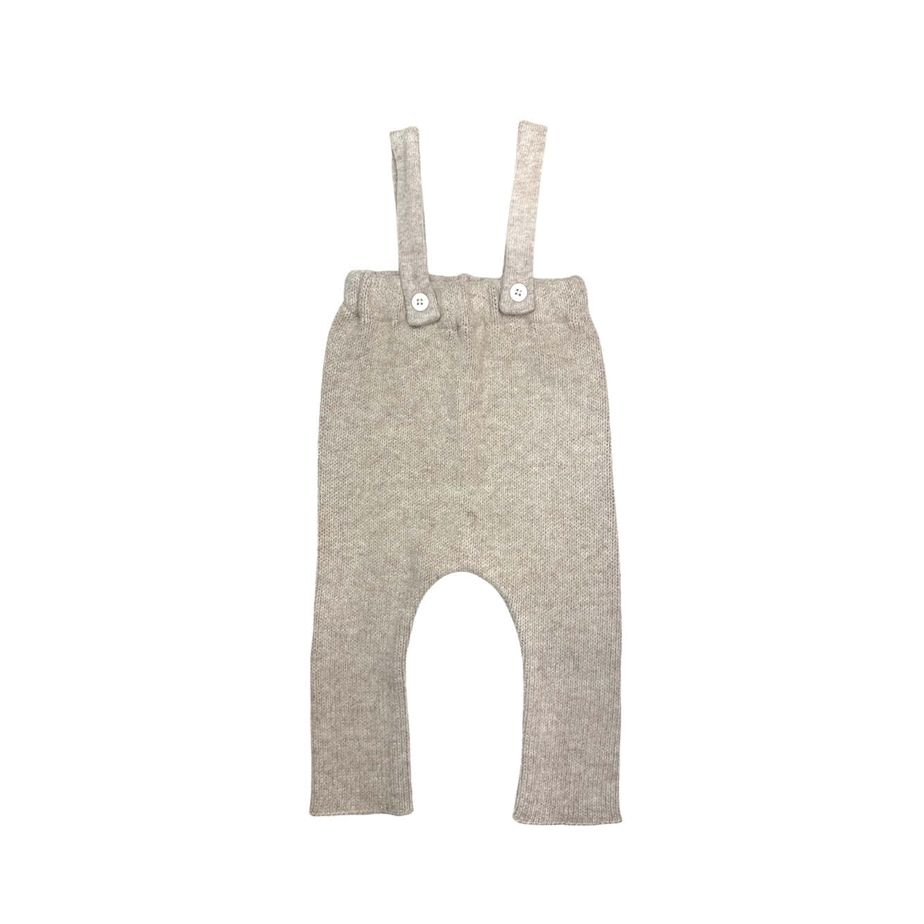 Baby Dungarees in natural/white melange