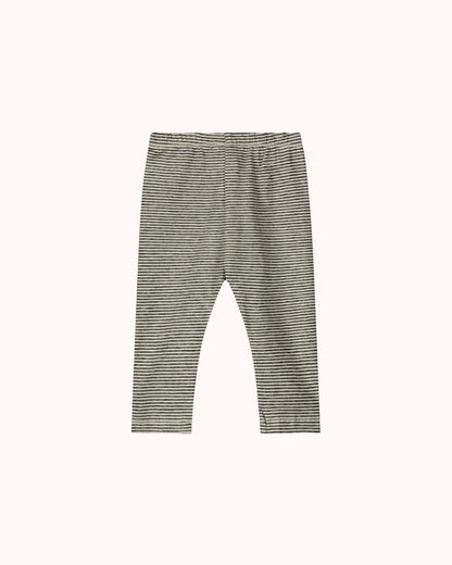 Baby Leggings in nearly black/cream