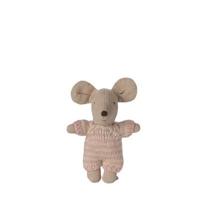 Baby Maus in rosa Tragetasche