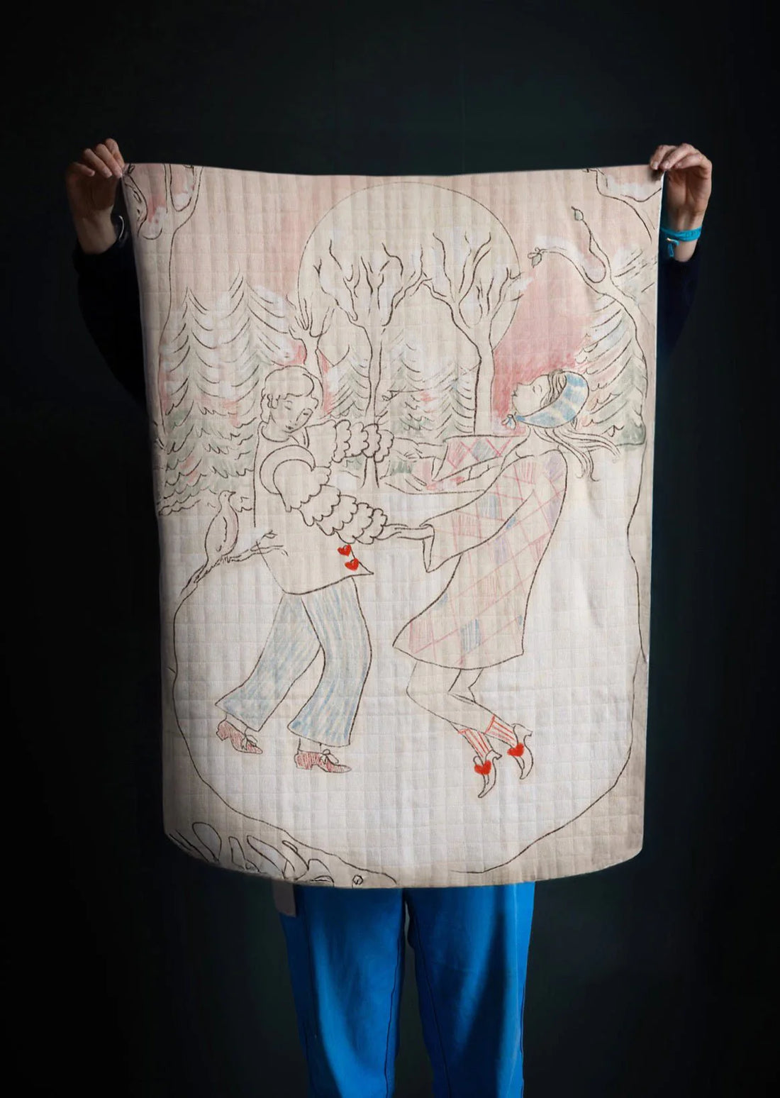Baby Muslin Winter Birds