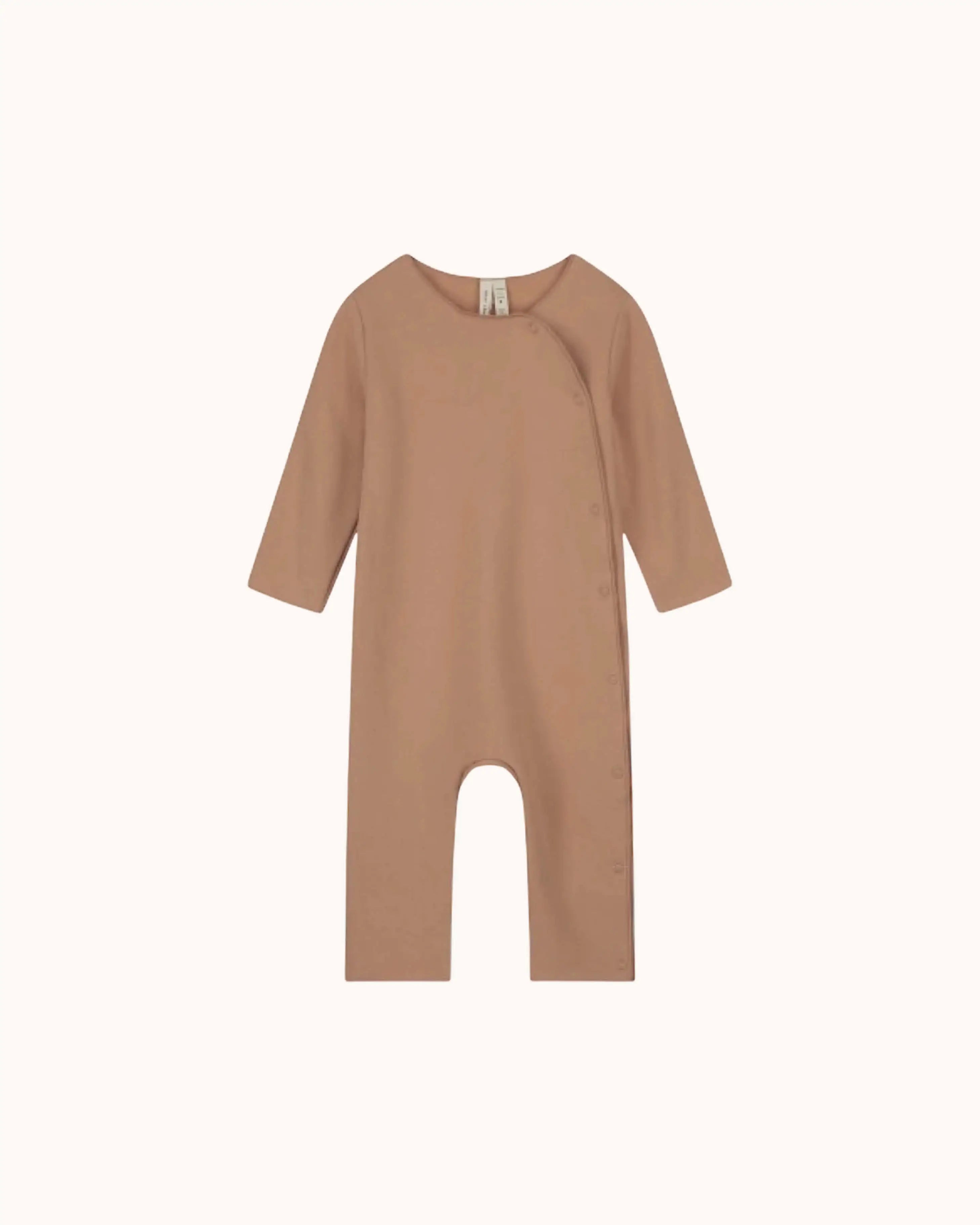 Baby Onesie with Snaps in biscuit