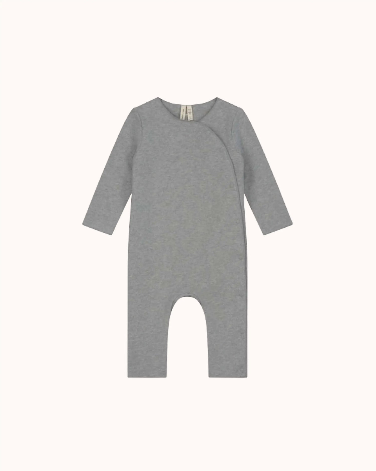 Baby Onesie with Snaps in grey melange