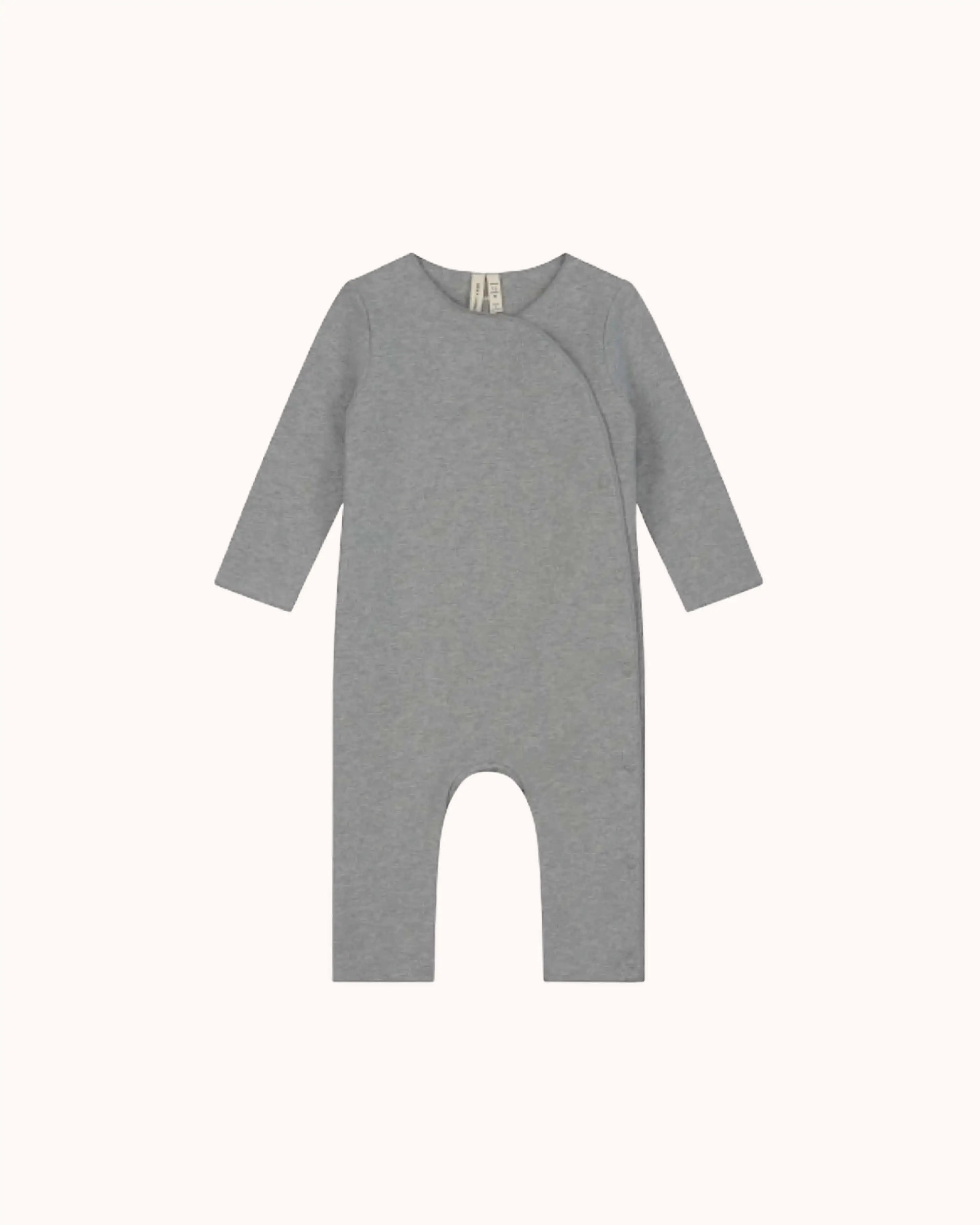Baby Onesie with Snaps in grey melange