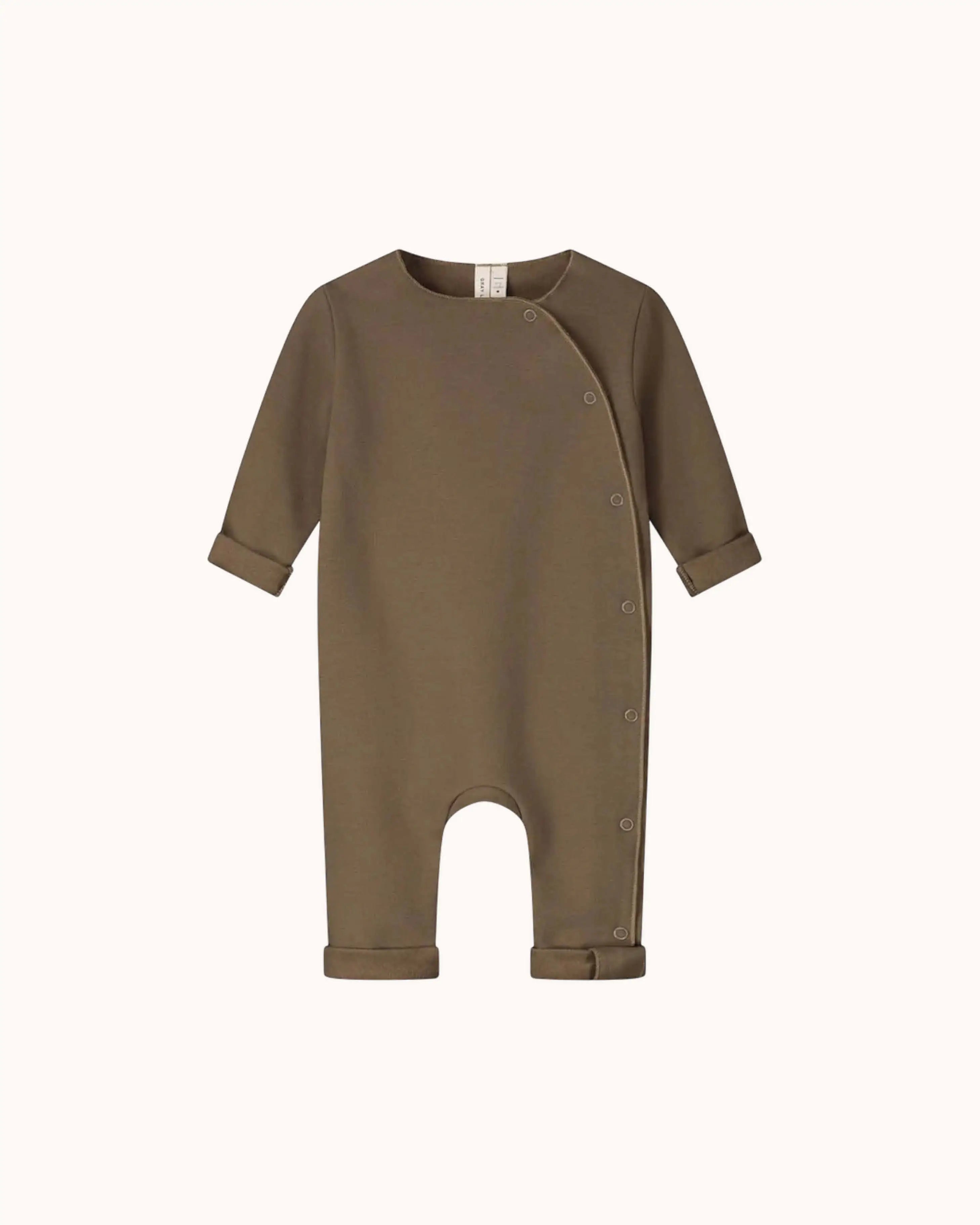 Baby Onesie with Snaps in woody