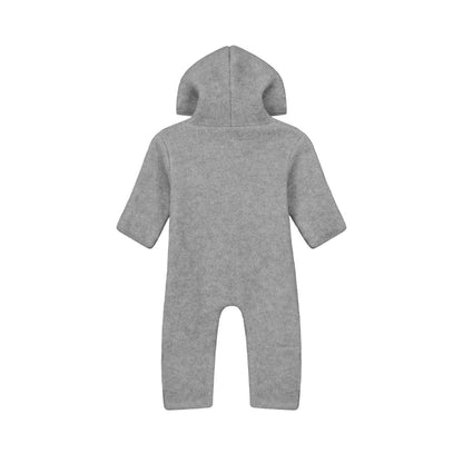 Wool Baby Overall in gray melange