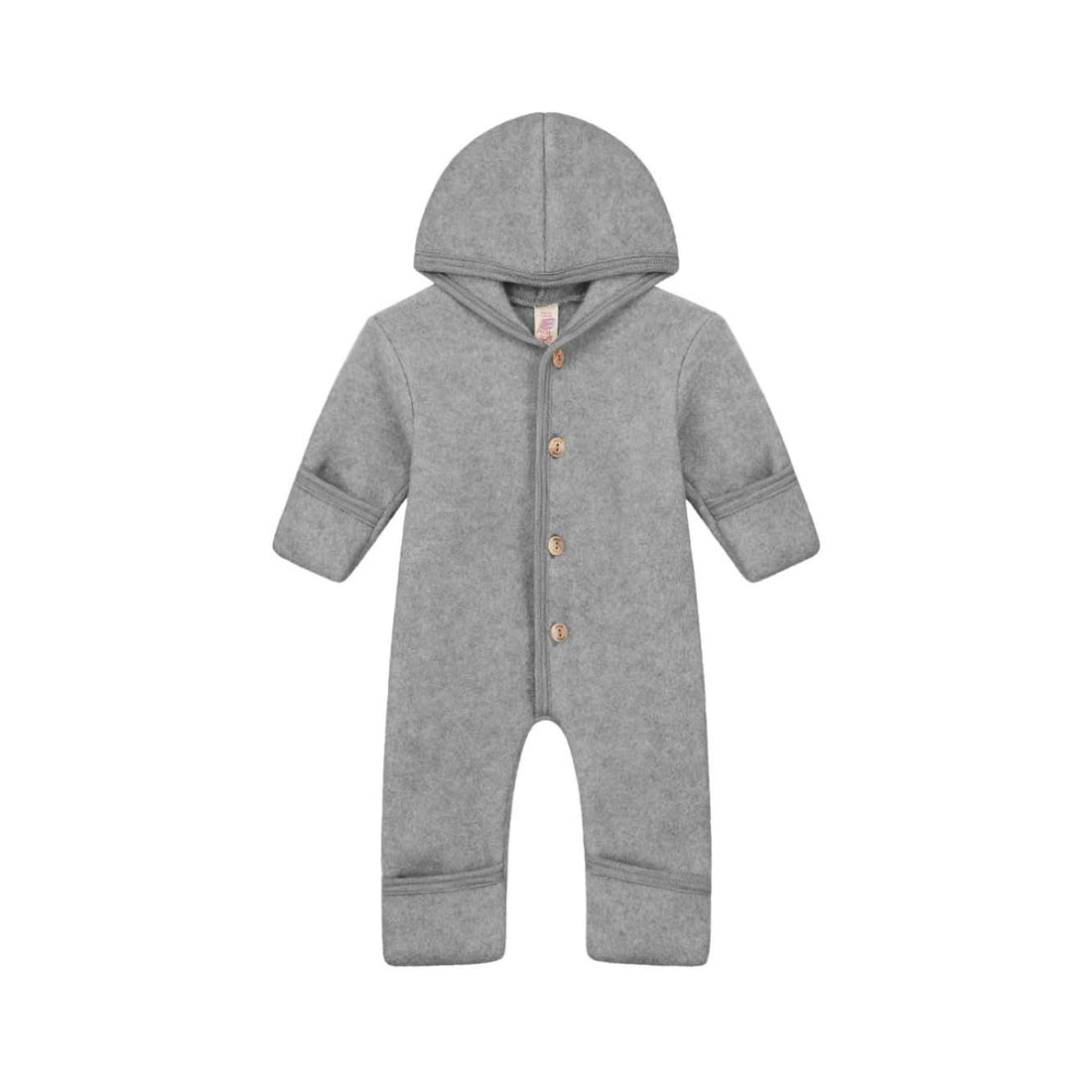 Combinaison bébé en laine gris chiné